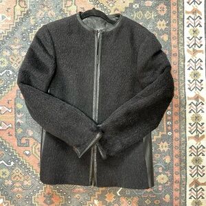 Carlisle wool/alpaca/leather jacket size 6